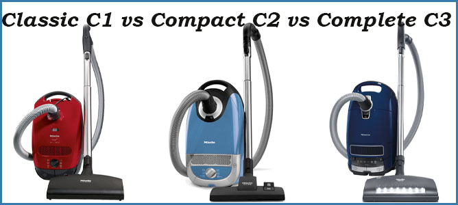 Miele Classic C1 vs Compact C2 vs Complete C3